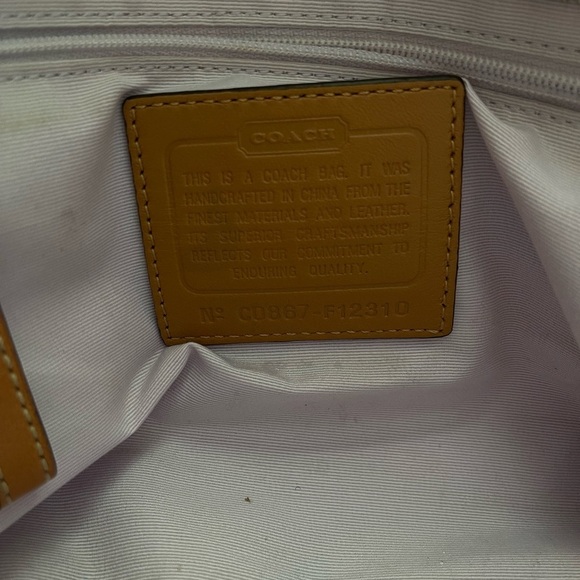 Coach Signature Satchel Bag – Classic Monogram with Leather Trim - Picture 2 of 8